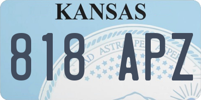 KS license plate 818APZ