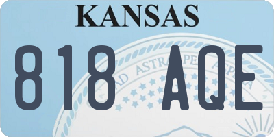 KS license plate 818AQE