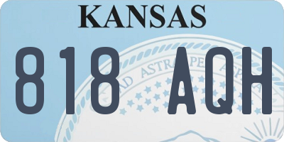 KS license plate 818AQH