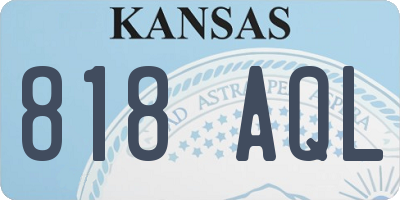 KS license plate 818AQL