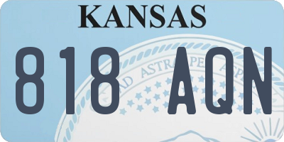 KS license plate 818AQN