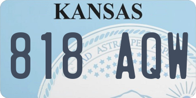 KS license plate 818AQW