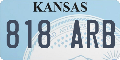 KS license plate 818ARB