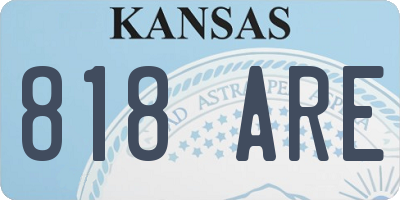 KS license plate 818ARE