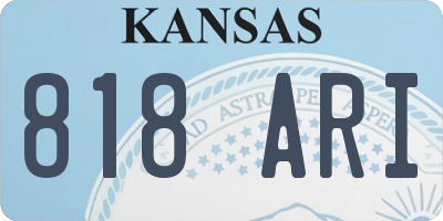 KS license plate 818ARI