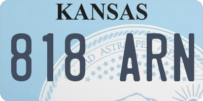 KS license plate 818ARN