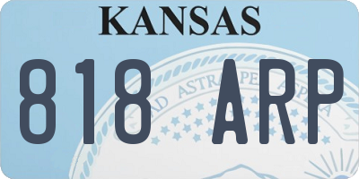 KS license plate 818ARP