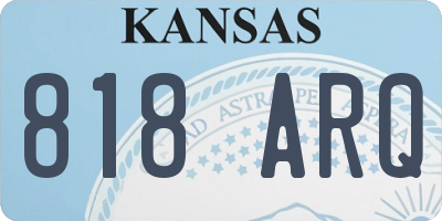 KS license plate 818ARQ