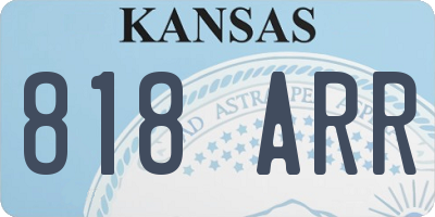 KS license plate 818ARR