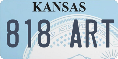 KS license plate 818ART