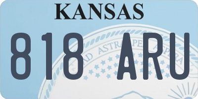 KS license plate 818ARU