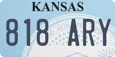 KS license plate 818ARY