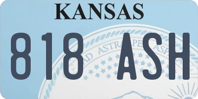 KS license plate 818ASH