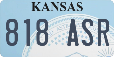 KS license plate 818ASR