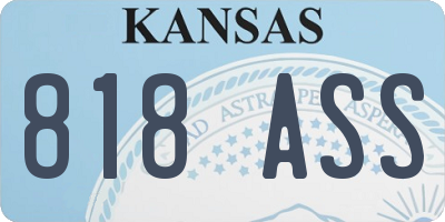 KS license plate 818ASS