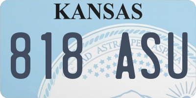 KS license plate 818ASU