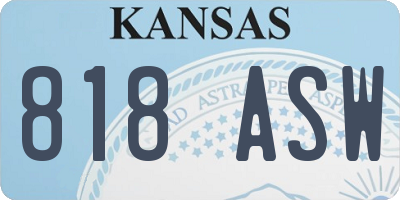 KS license plate 818ASW