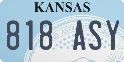 KS license plate 818ASY