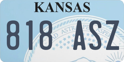 KS license plate 818ASZ