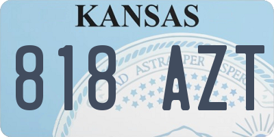 KS license plate 818AZT