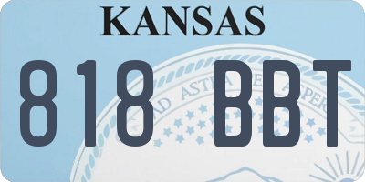 KS license plate 818BBT