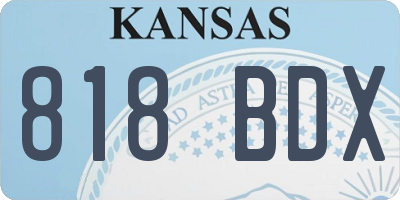 KS license plate 818BDX