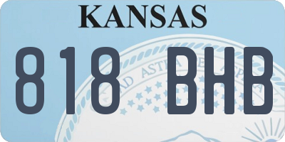 KS license plate 818BHB