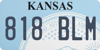 KS license plate 818BLM