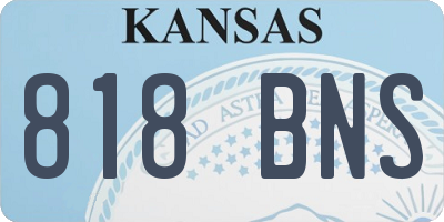 KS license plate 818BNS