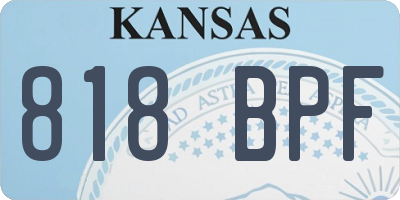 KS license plate 818BPF