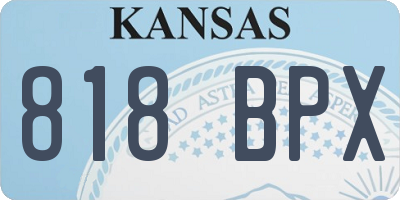 KS license plate 818BPX