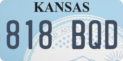 KS license plate 818BQD