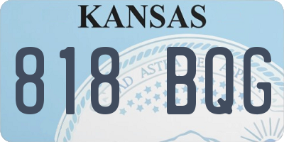 KS license plate 818BQG