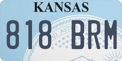 KS license plate 818BRM