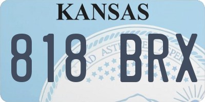 KS license plate 818BRX
