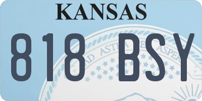 KS license plate 818BSY