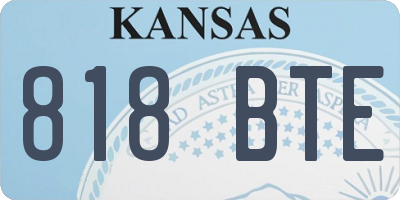 KS license plate 818BTE