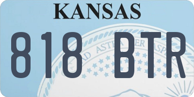 KS license plate 818BTR