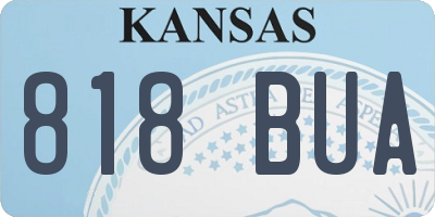 KS license plate 818BUA