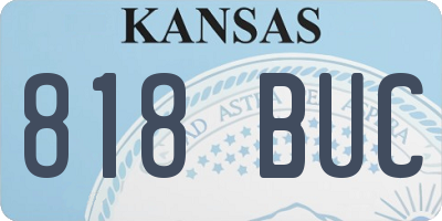 KS license plate 818BUC