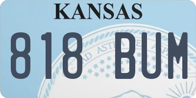 KS license plate 818BUM