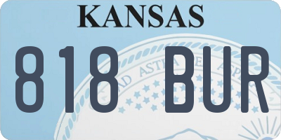 KS license plate 818BUR
