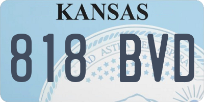 KS license plate 818BVD