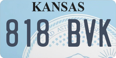 KS license plate 818BVK