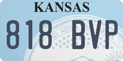 KS license plate 818BVP