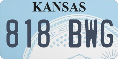 KS license plate 818BWG