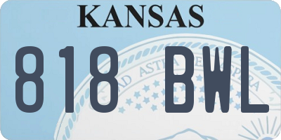 KS license plate 818BWL