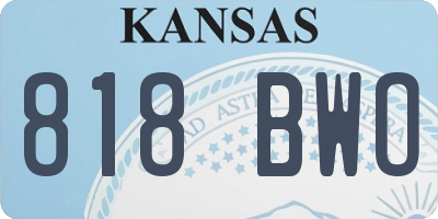 KS license plate 818BWO