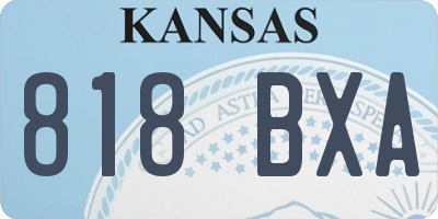 KS license plate 818BXA