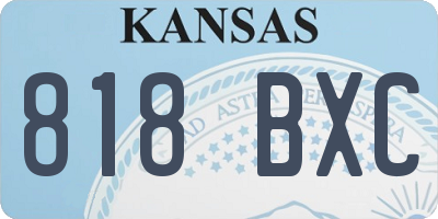 KS license plate 818BXC